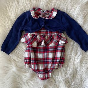 Cat & Jack Plaid Bubble with Sweater